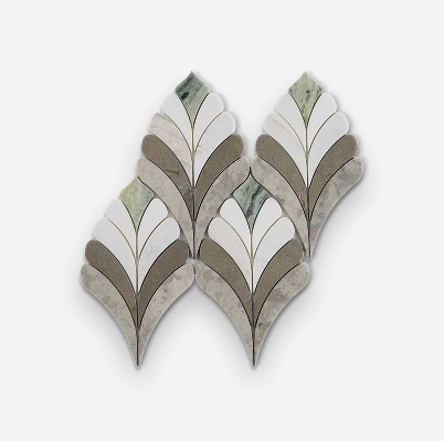 Konwalia Grigio Gray Floral Marble Mosaic