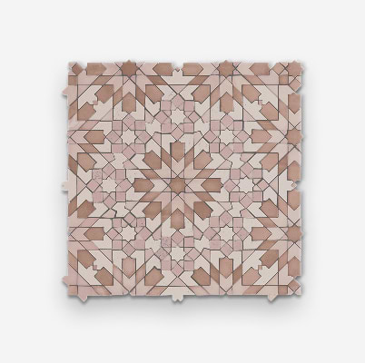 Cantico Taza Terracotta Rosa Mixed Lava Stone and Cement Mosaic