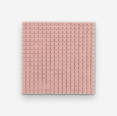 Venini Pink 1/2" Mini Square Frosted Glass Mosaic