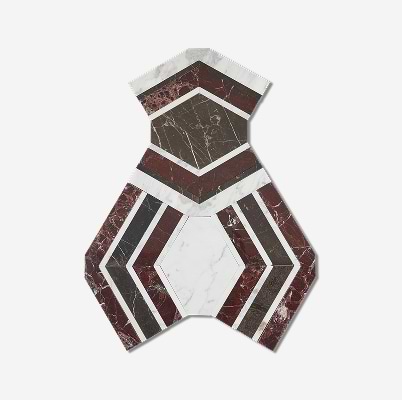 Mezzo Bordeaux Marble Mosaic