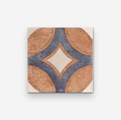 Angela Harris Mediterra Circles Terracotta 8x8