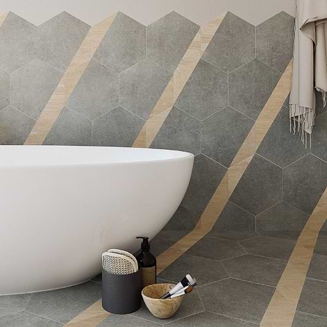 Hexagon Bathroom Floor Ideas
