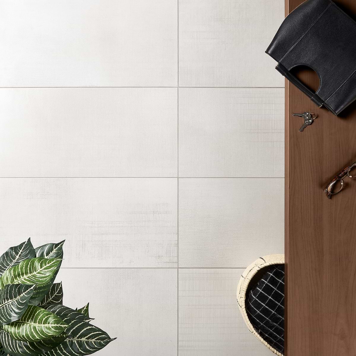 Ristretto Ice White 12X24 Matte Porcelain Tile; in White Porcelain; for Backsplash, Bathroom Floor, Bathroom Wall, Commercial Floor, Floor Tile, Kitchen Floor, Kitchen Wall, Outdoor Floor, Outdoor Wall, Shower Wall, Wall Tile; in Style Ideas Craftsman, Farmhouse, Transitional