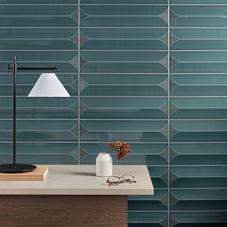 Colorplay Inflex Emerald Green 4.5x18 3D Crackled Glossy Ceramic Tile