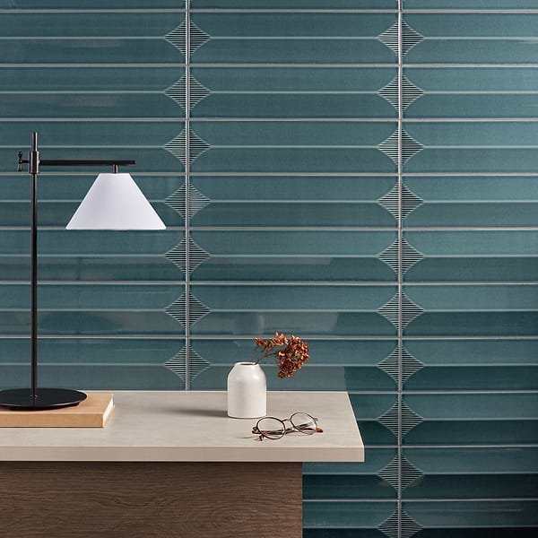 Colorplay Inflex Emerald Green 4.5x18 3D Crackled Glossy Ceramic Tile