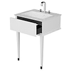 Classic Carrara 24" White Vanity with Chrome Accents 