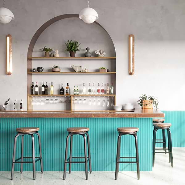 Colorplay Fluted Teal Green 4.5x18 3D Crackled Glossy Ceramic Tile