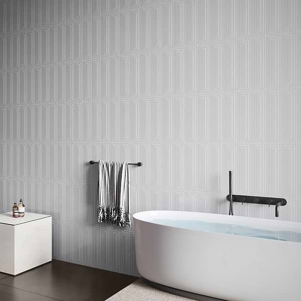 Colorplay Frame Gray 4.5x18 3D Crackled Glossy Ceramic Tile