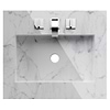 Classic Carrara 24" White Vanity with Chrome Accents 