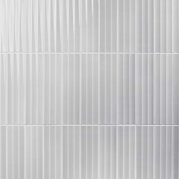 Colorplay Fluted Gray 4.5x18 3D Crackled Glossy Ceramic Tile