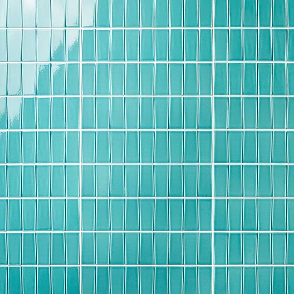 Colorplay Steps Teal Green 4.5x18 3D Crackled Glossy Ceramic Tile