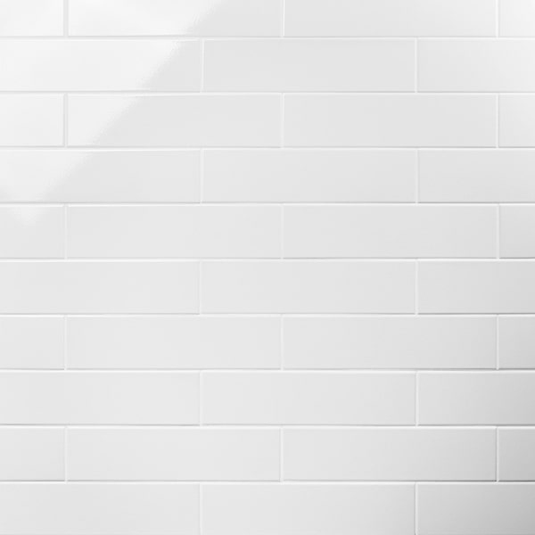 Colorplay White 4.5x18 Crackled Glossy Ceramic Tile