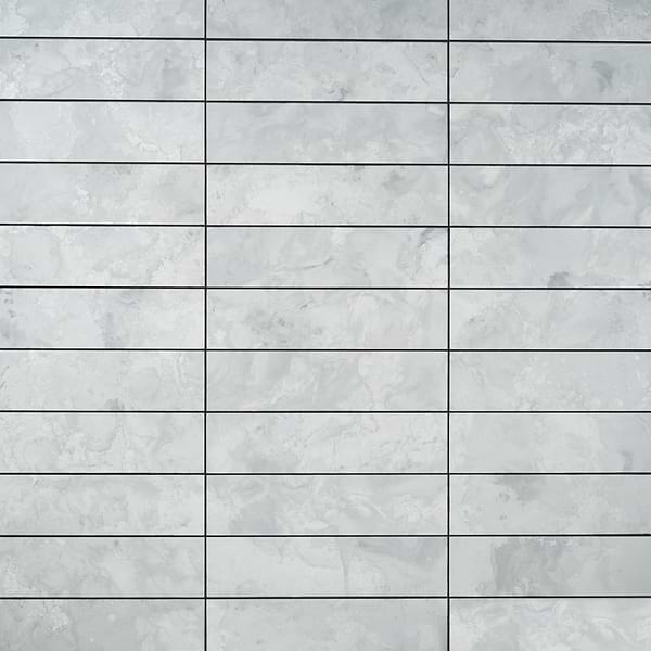 Marmont Smoke White 4.5x18 Polished Antique Mirror Tile