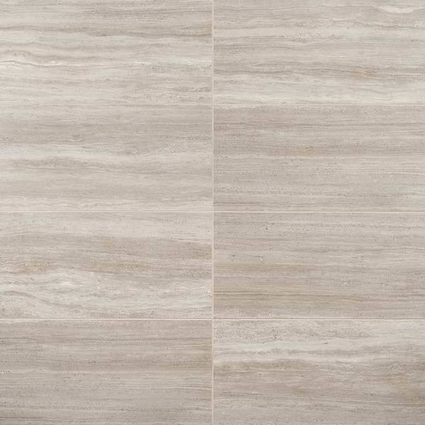 Sample-Nashville Taupe Travertine Look Matte Porcelain Tile