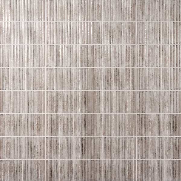 Curve Fluted Gray 6x12 3D Glossy Ceramic Tile