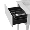 Classic Carrara 24" White Vanity with Chrome Accents 