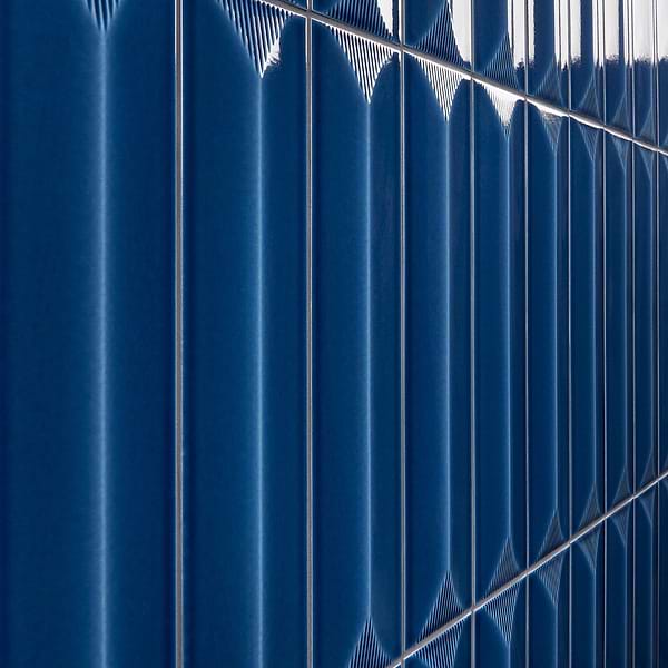 Colorplay Inflex Nautical Blue 4.5x18 3D Crackled Glossy Ceramic Tile