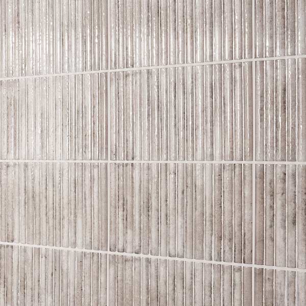 Curve Fluted Gray 6x12 3D Glossy Ceramic Tile