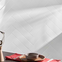 Colorplay White 4.5x18 Crackled Glossy Ceramic Tile