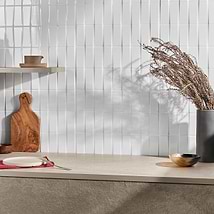 Colorplay Steps White 4.5x18 3D Crackled Glossy Ceramic Tile