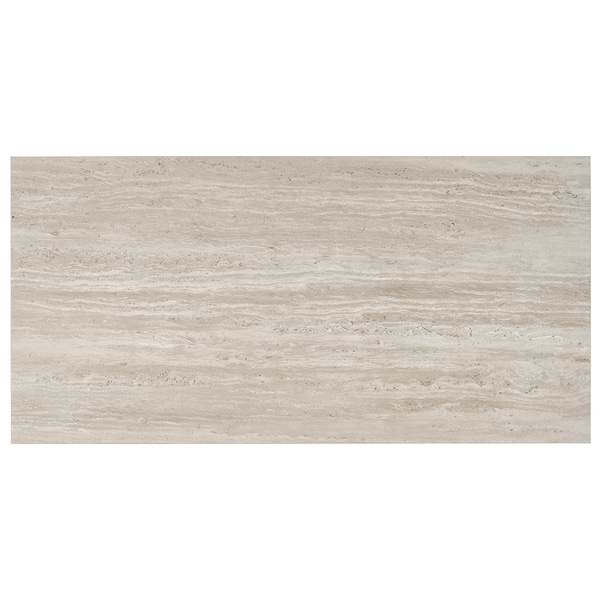 Sample-Nashville Taupe Travertine Look Matte Porcelain Tile