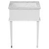 Classic Carrara 24" White Vanity with Chrome Accents ; in White; in Style Ideas Traditional, Transitional