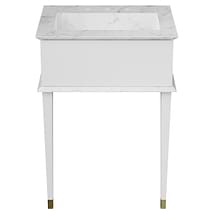 Classic Carrara 24" White Vanity with Gold accents 