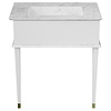 Classic Carrara 30" White Vanity with Gold Accents ; in White; in Style Ideas Traditional, Transitional