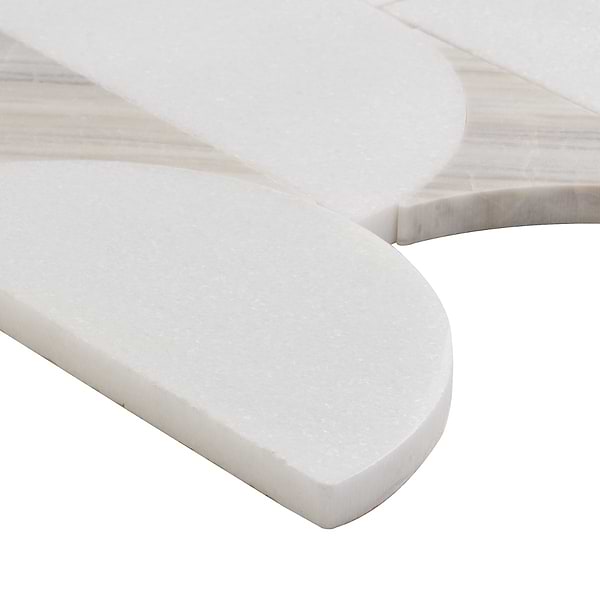 Moonrise Sabbia Beige Polished Marble Waterjet Mosaic Tile