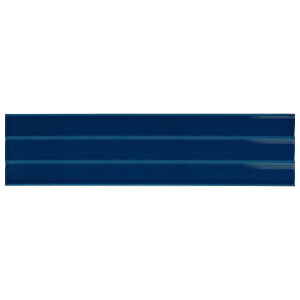 Colorplay Fluted Nautical Blue 4.5x18 3D Crackled Glossy Ceramic Tile