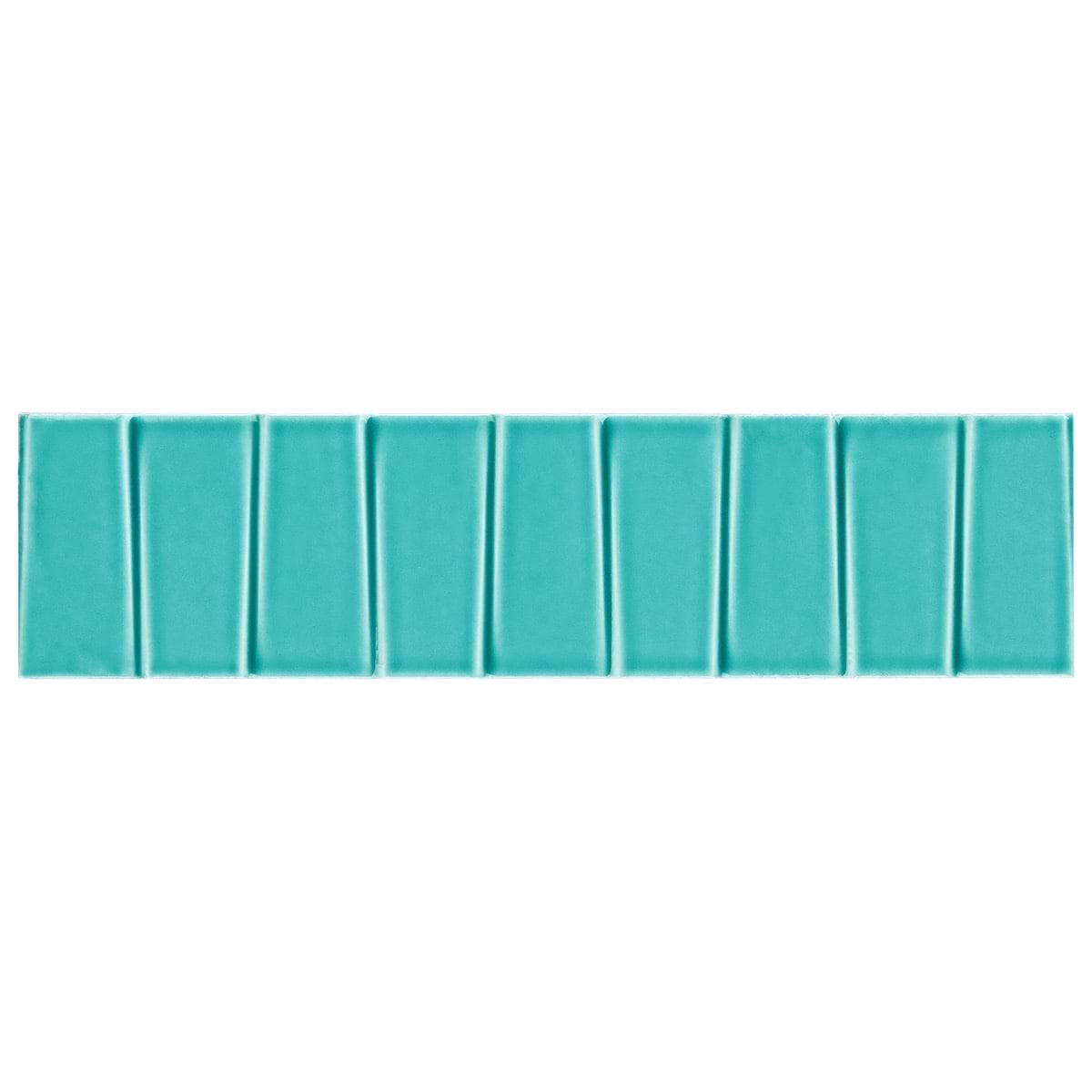 Colorplay Steps Teal Green 4.5x18 3D Crackled Glossy Ceramic Tile