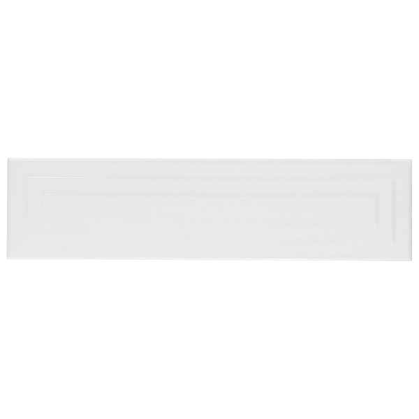 Colorplay Frame White 4.5x18 3D Crackled Glossy Ceramic Tile