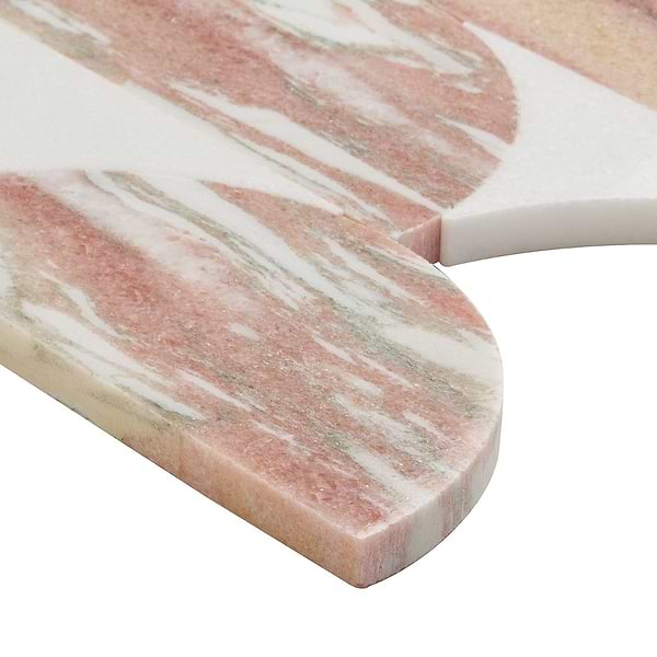 Moonrise Rosa Norvegia Pink Polished Marble Waterjet Mosaic Tile