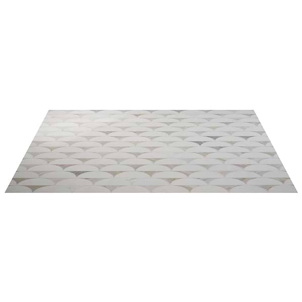 Moonrise Sabbia Beige Polished Marble Waterjet Mosaic Tile