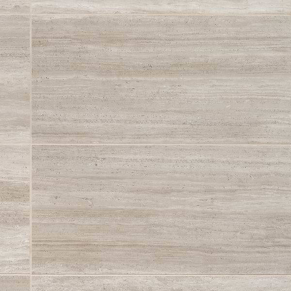Sample-Nashville Taupe Travertine Look Matte Porcelain Tile