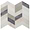 Elizabeth Sutton Meta Aspen Light Silver 2x5 Chevron Glossy Glass Mosaic Tile