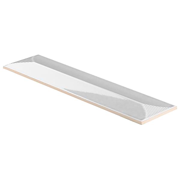 Colorplay Inflex Gray 4.5x18 3D Crackled Glossy Ceramic Tile