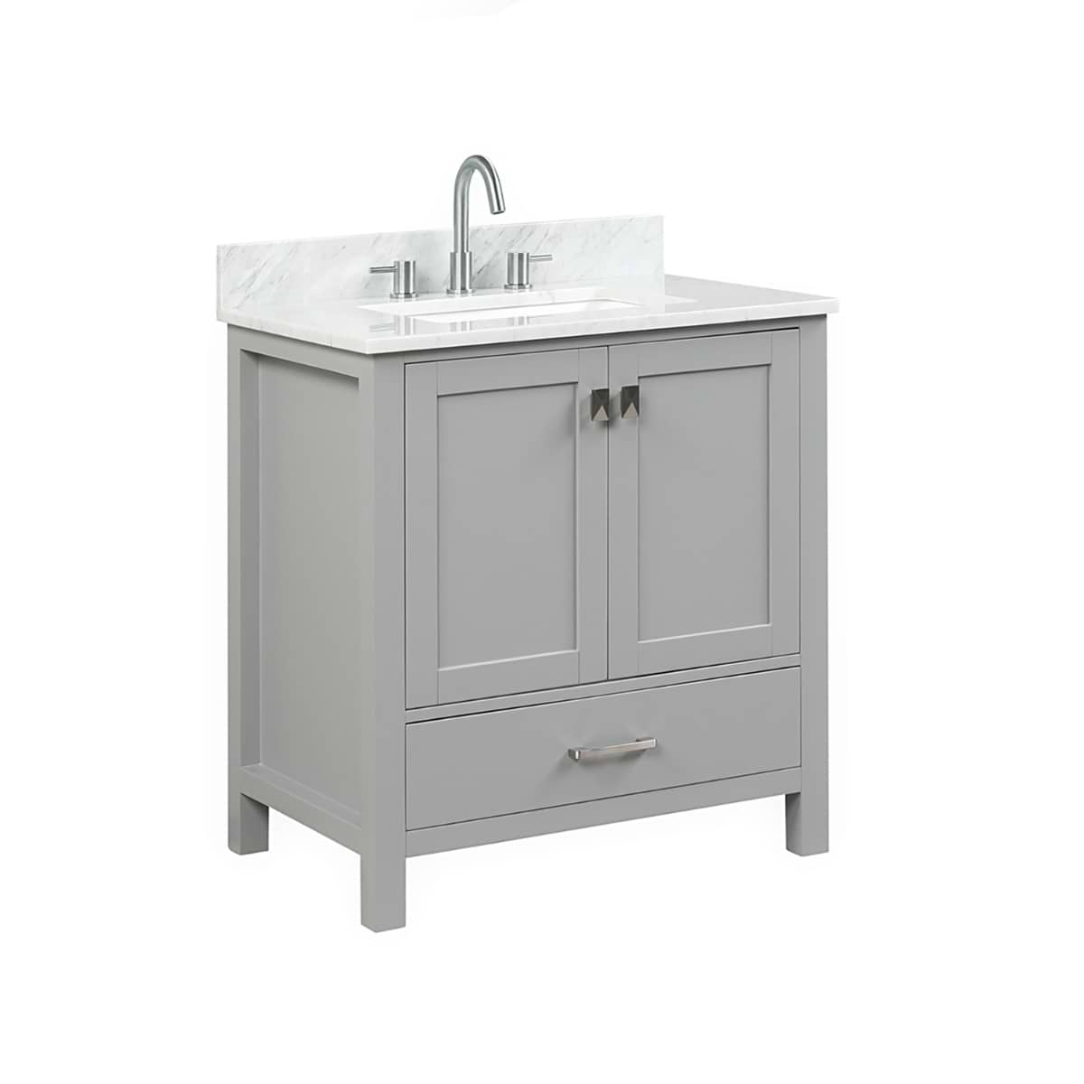 Athena 30'' Gray Vanity And Marble Counter