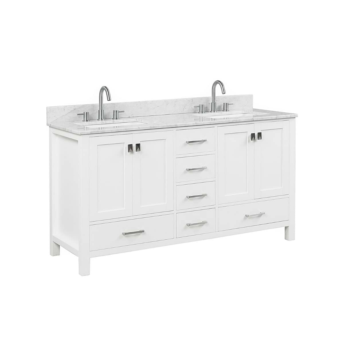 Athena 60'' White Vanity And Marble Counter