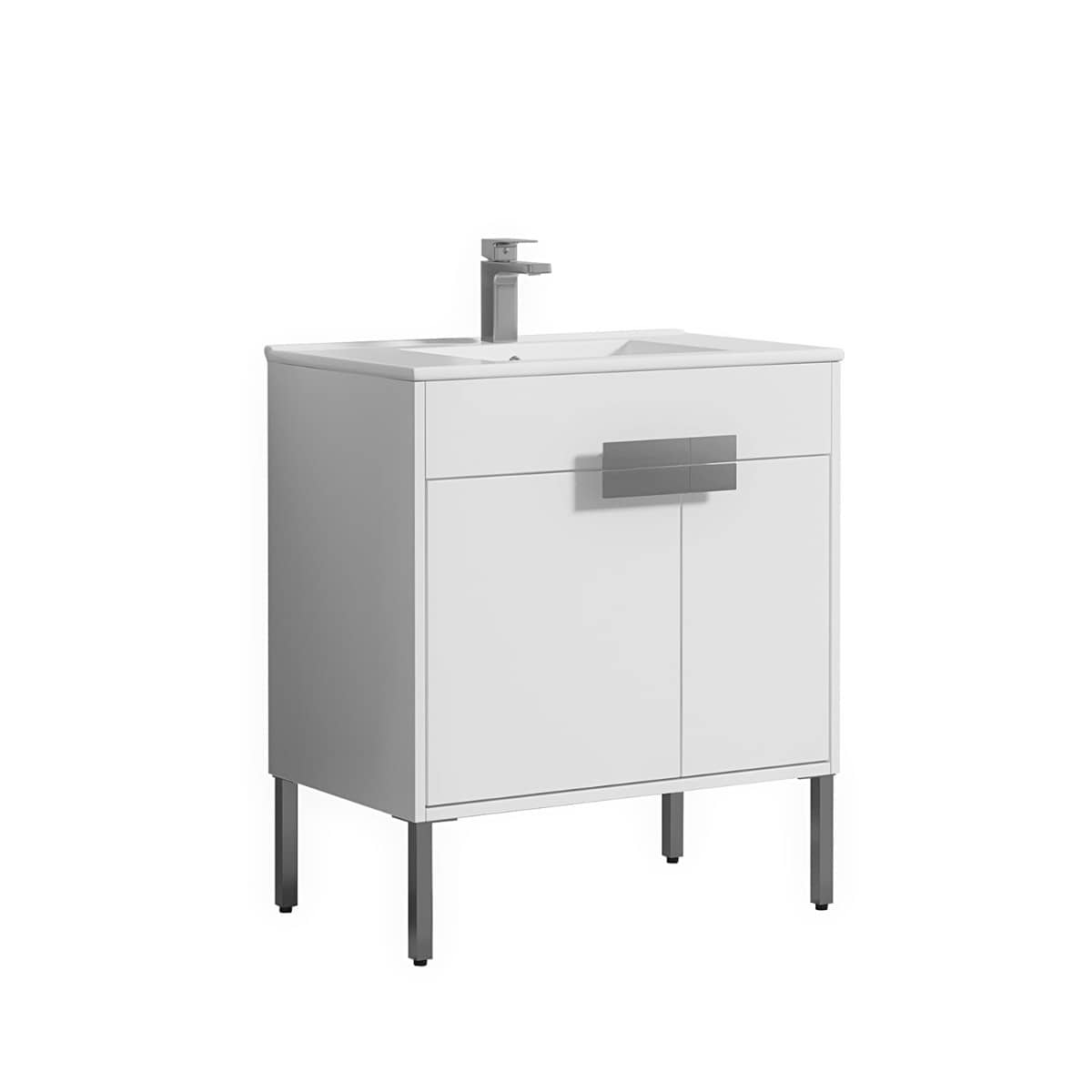 Portofino 30'' White Vanity And Counter