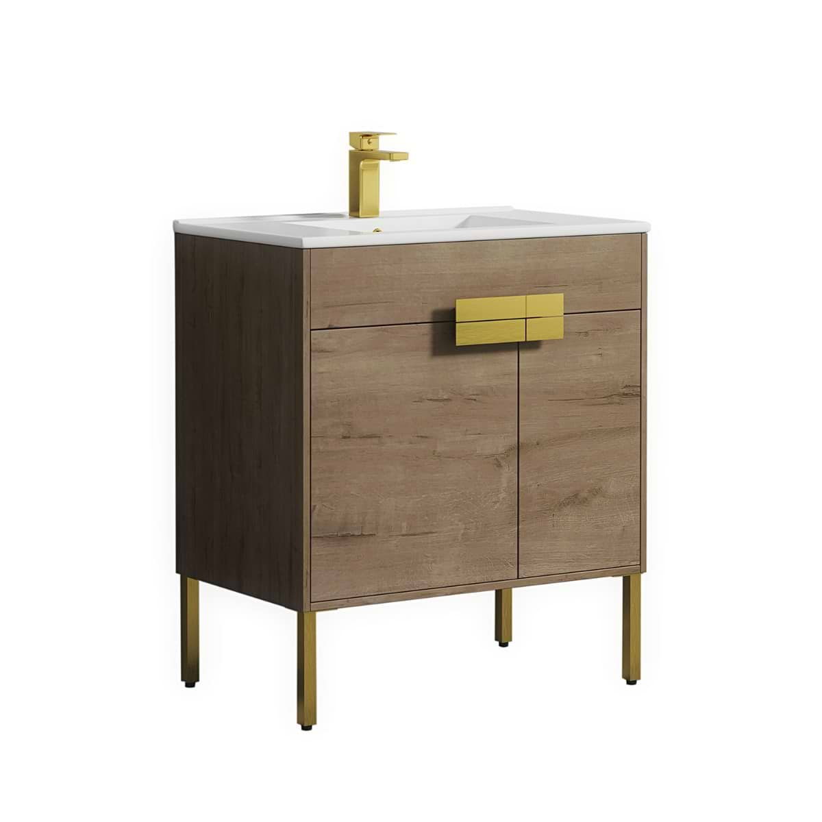 Portofino 30'' Classic Oak Vanity And Counter