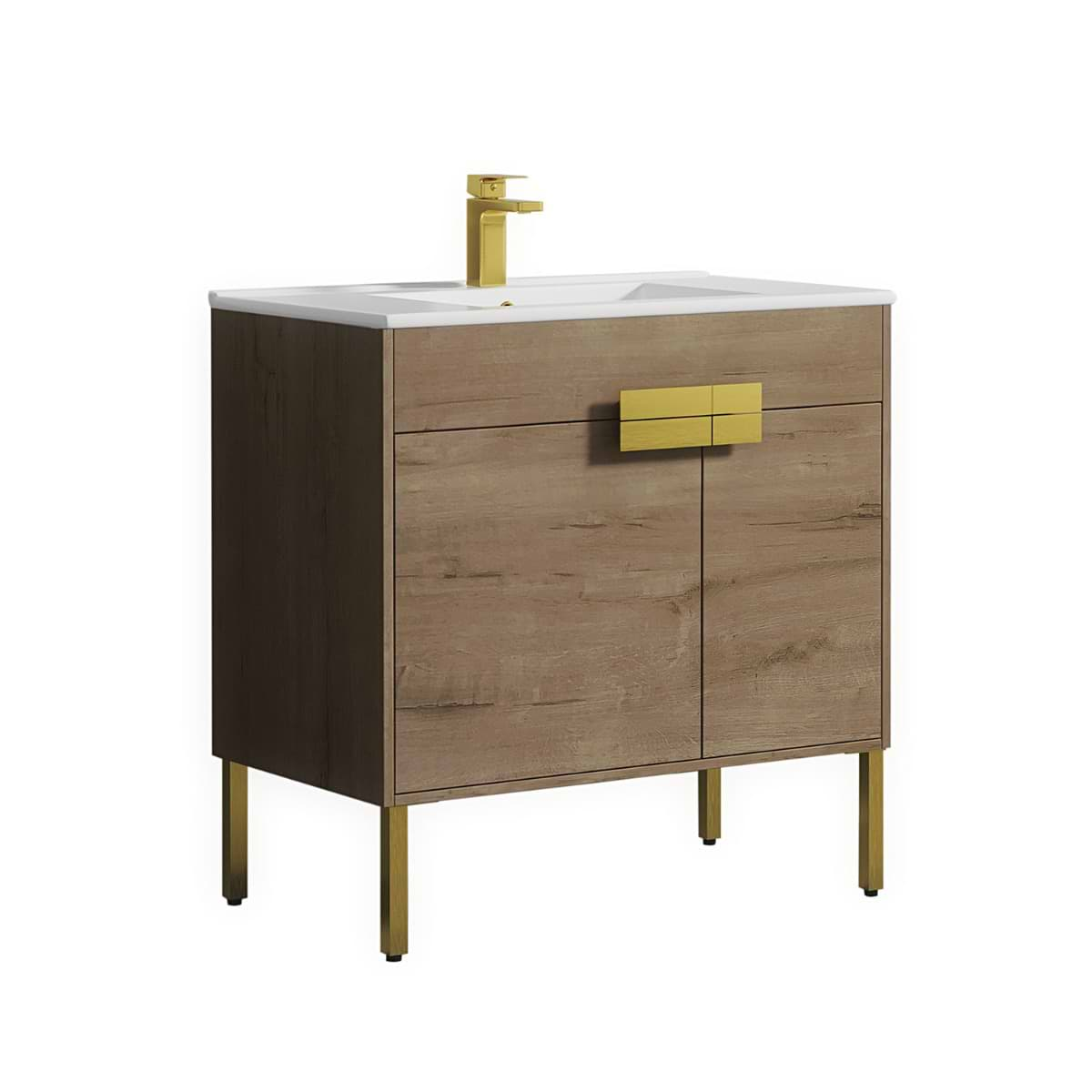 Portofino 36'' Classic Oak Vanity And Counter