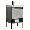 Kaleb 20'' Cement Gray Vanity and Counter; in Style Ideas Contemporary, Industrial, Mid Century, Modern, Transitional