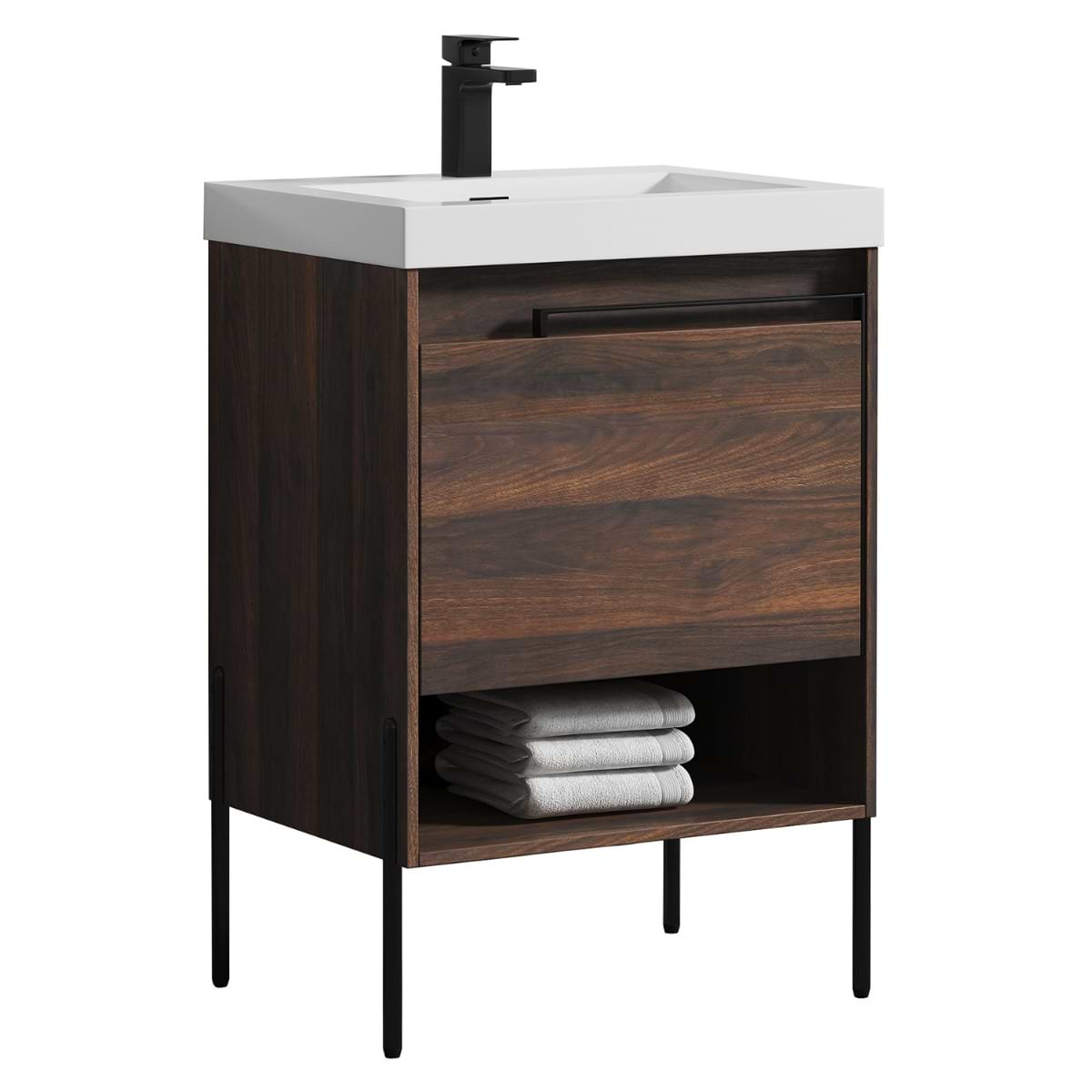 Kaleb 24'' Cali Walnut Vanity and Counter