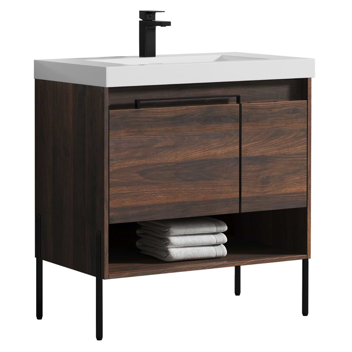 Kaleb 36'' Cali Walnut Vanity and Counter