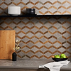 Eternal Oak Brown Diamond Matte Porcelain Mosaic; in Dark Brown, Gray  Porcelain; for Backsplash, Bathroom Floor, Bathroom Wall, Commercial Floor, Floor Tile, Kitchen Floor, Kitchen Wall, Outdoor Floor, Outdoor Wall, Pool Tile, Shower Floor, Shower Wall, Wall Tile; in Style Ideas Beach, Contemporary, Craftsman, Farmhouse, Traditional, Transitional, Whimsical