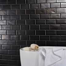 Disco-Nabi Gunmetal 3x6 Crackled Glass Wall Tile