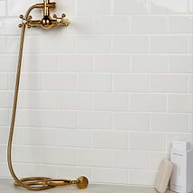 Nabi Subway Glacier White 3x6 Crackled Glossy Glass Tile