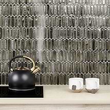 Komorebi Picket Rainforest Dew Gray 1x3 Polished Glass Mosaic Tile