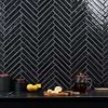 Wabi Sabi Coal Black 1.5x9 Glossy Ceramic Tile